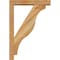 Ekena Millwork Funston Block Rough Sawn Bracket w/ Offset Brace, Western Red Cedar, 4"W x 18"D x 26"H BKT0402X18X26FST05RWR - alternate 2